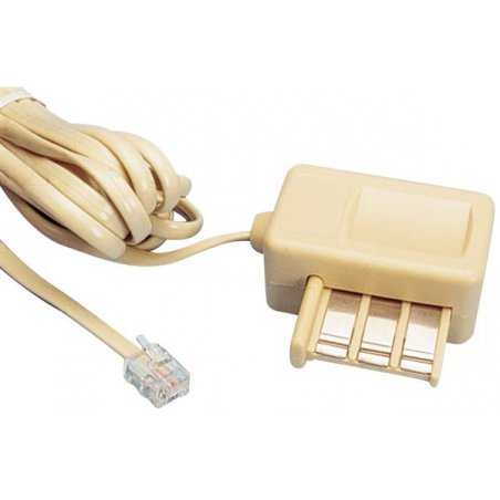 French Telephone Plug with Cable RJ11  M/F- 3 m