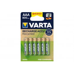 VARTA Recycled recharge accu AAA 5 + 1 free