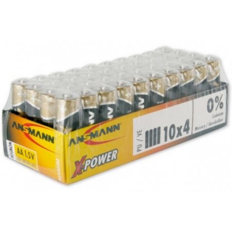 Pile alcaline aa-colisage de 40 piles en shrink de 4