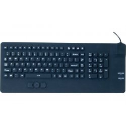 CLAVIER SILICONE ETANCHEfin et rigide trackball