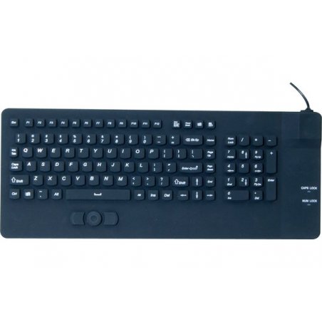 CLAVIER SILICONE ETANCHEfin et rigide trackball
