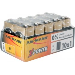 ANSMANN 5015711 6LR61Lot de 10 piles 1,5 Volts.