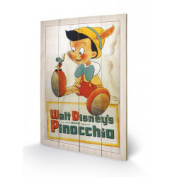 DISNEY - Pinocchio Conscience - Impression sur bois 40x59cm
