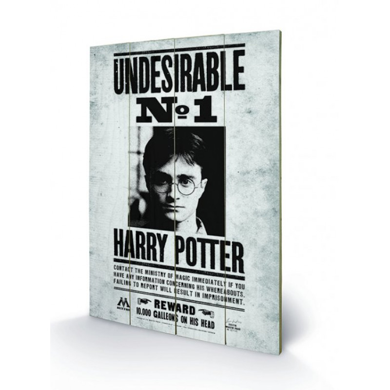 HARRY POTTER - Undesirable N° 1 - Impression sur bois 40x59cm