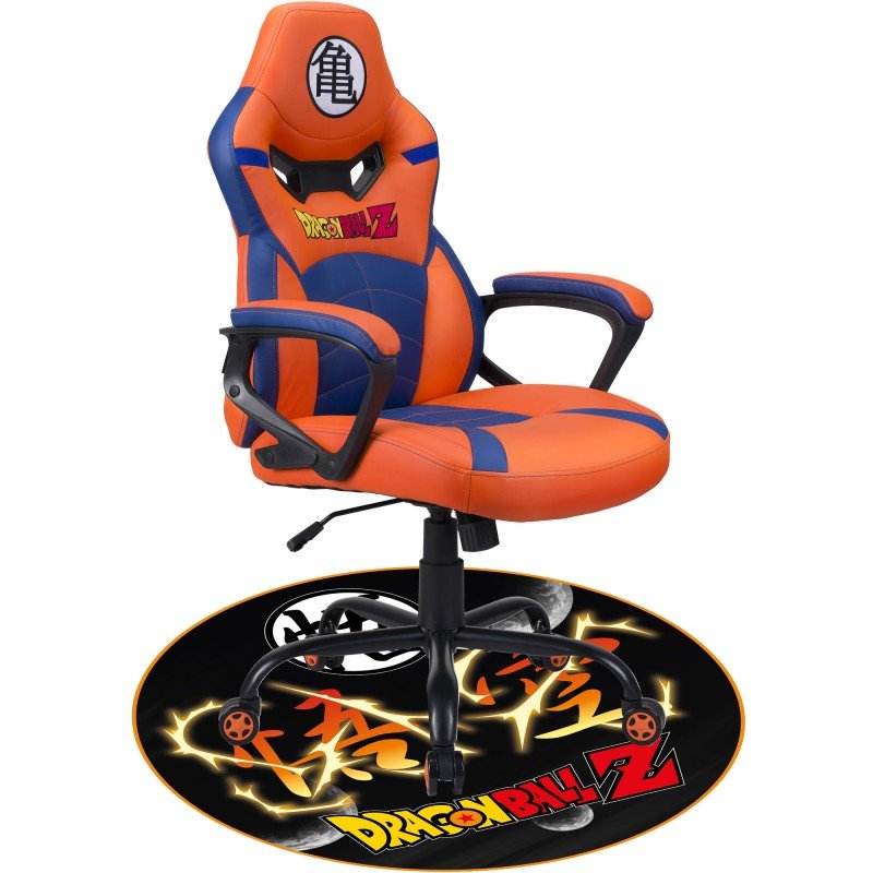 Tapis de sol Gamer Subsonic compatible Dragon Ball Z (Noir/Orange)
