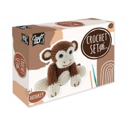 Craft ID - Crochet kit Monkey, 15x9x13,5 cm - (K-CR1704/GE)