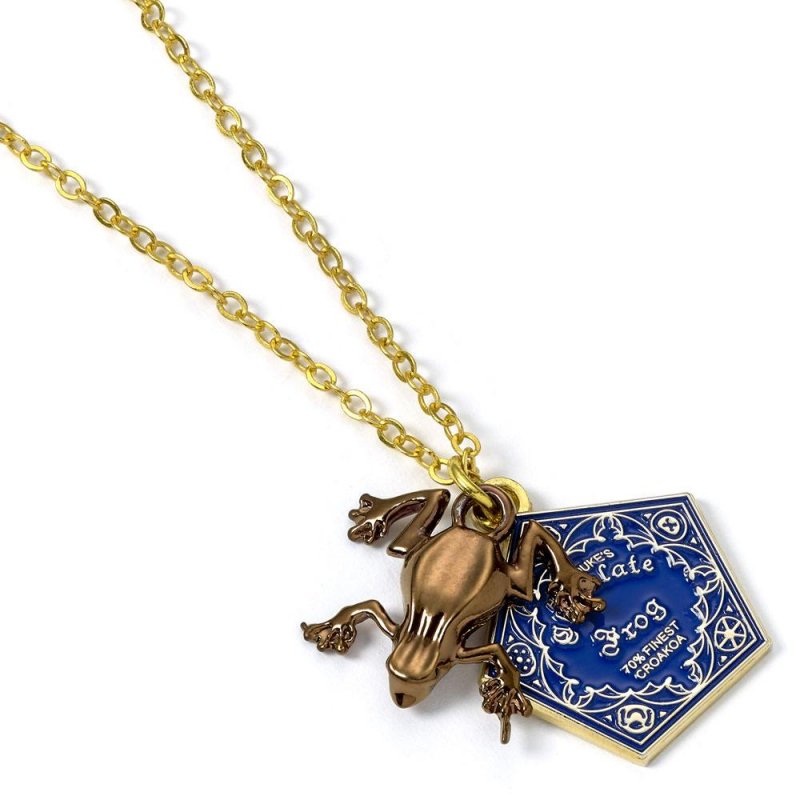 Harry Potter pendentif et collier plaqués or Chocogrenouille
