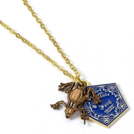 Harry Potter pendentif et collier plaqués or Chocogrenouille