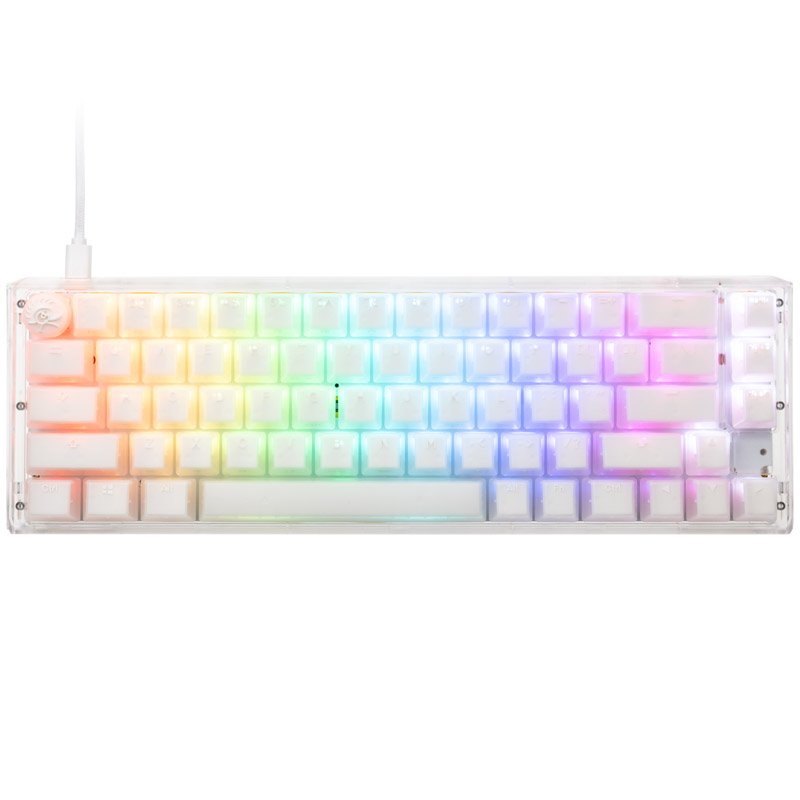 Ducky One 3 Aura White SF Gaming Tastatur, RGB LED - MX-Silent-Red (US)