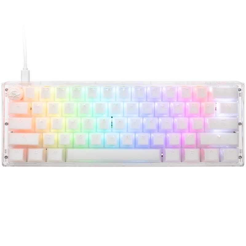 Ducky One 3 Aura White Mini Gaming Tastatur, RGB LED - MX-Silent-Red (US)