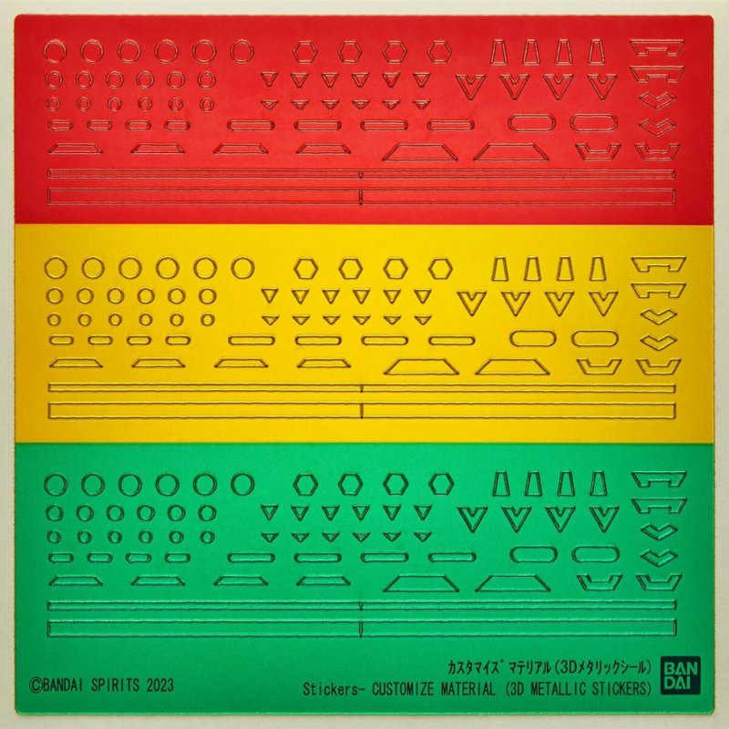 30MM - Customize Material (3D Metallic Stickers) - Model Kit