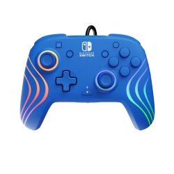 Official Switch Afterglow Wave Wired Controller - Blue