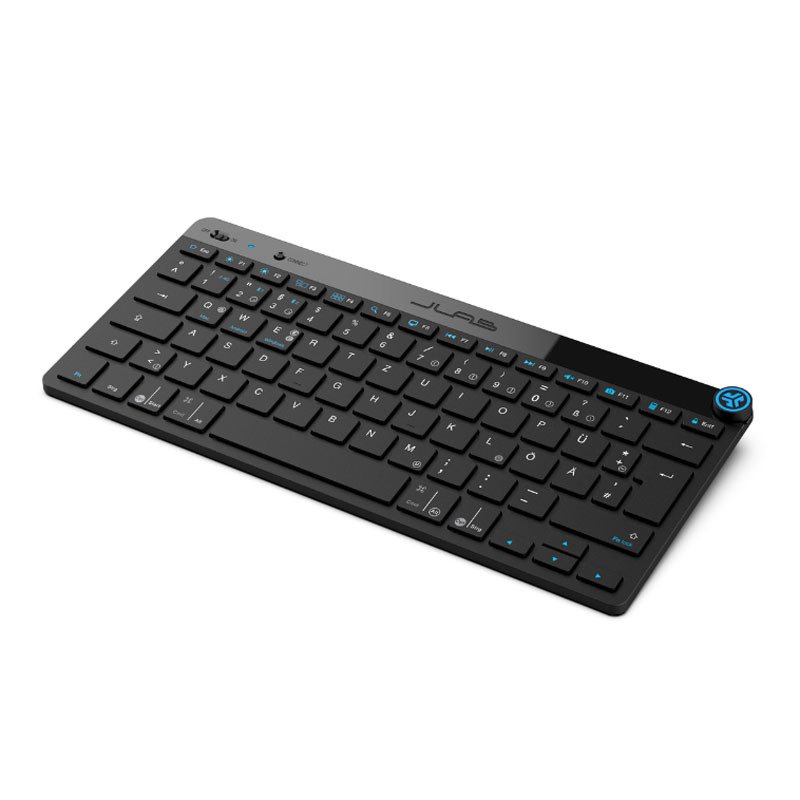 JLab Go GO Wireless Bluetooth Tastatur und Maus-Set DE-Layout, Mehrere Verbindungsoptionen, Multifunktionaler Medienregl