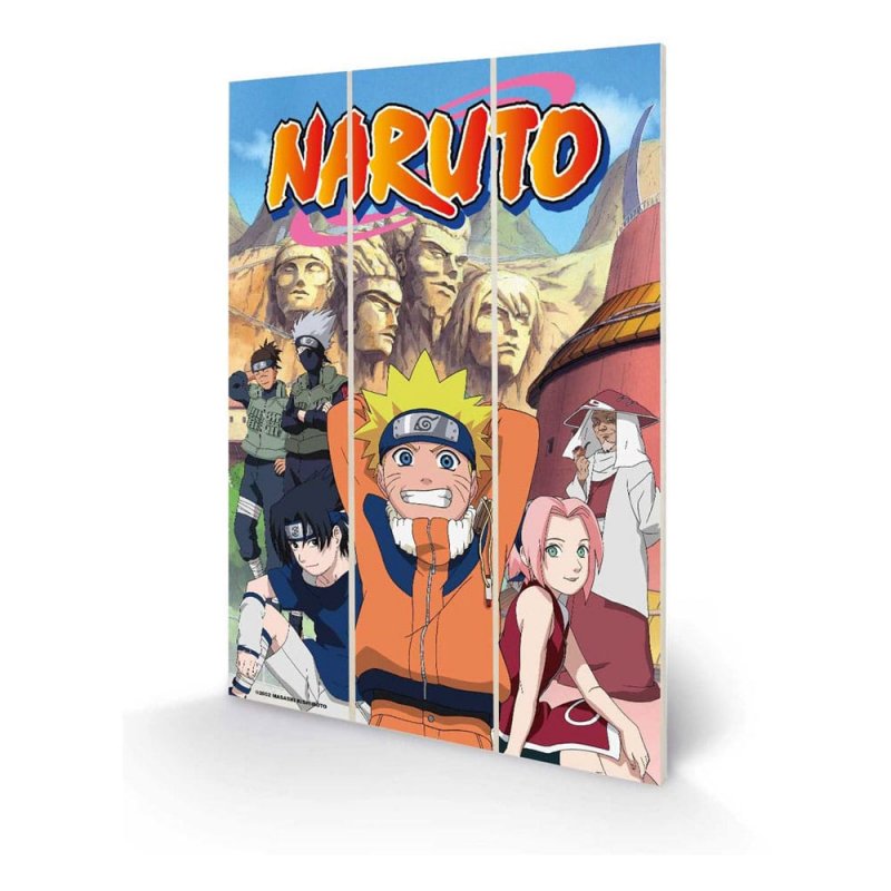 Naruto tableau en bois The Hidden Leaf Village 20 x 30 cm