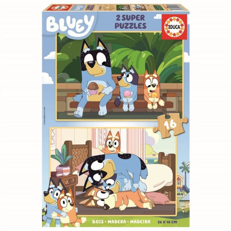 Educa - 2x16 Bluey 2 Puzzles (80-19406)