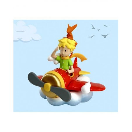 Le Petit Prince figurine Le Petit Prince er le renard en avion 7 cm