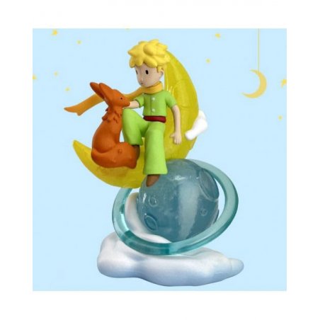 Le Petit Prince figurine Le Petit Prince et le renard sur la lune 8 cm