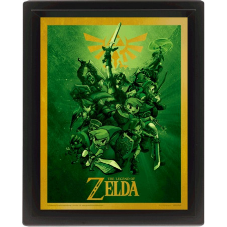 ZELDA CADRE 3D LENTICULAIRE LINK /2