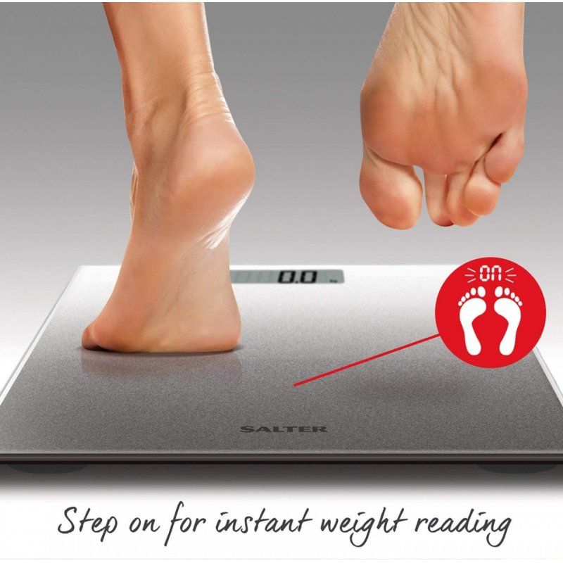 Salter 9037 SVGL3RCEU16 Glass Persona Scalel - Silver