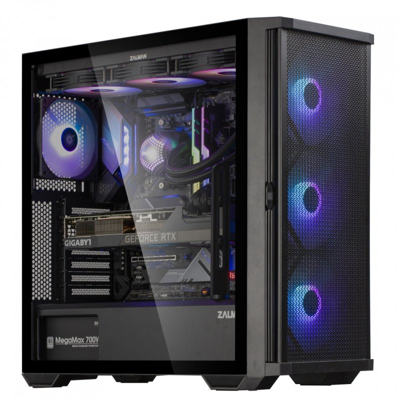 Zalman Z10 Plus ATX Black RGB Fan x4