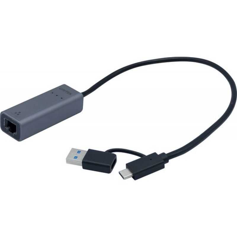 USB-CGIGABIT ETHERNET CONVERTER + USB Type-A PLUG ADAPTER