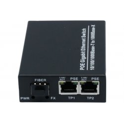 2 port 1000M PoE 30W PSE+1port 1000M SFP Fiber Optical