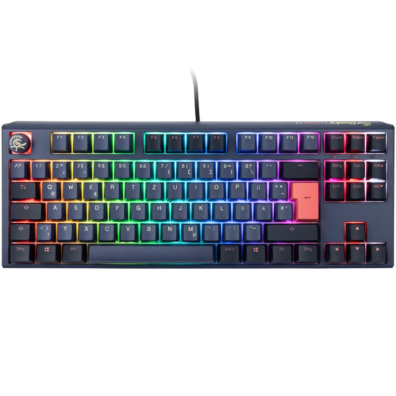 Ducky One 3 Cosmic Blue TKL Gaming Tastatur, RGB LED - MX-Silent-Red