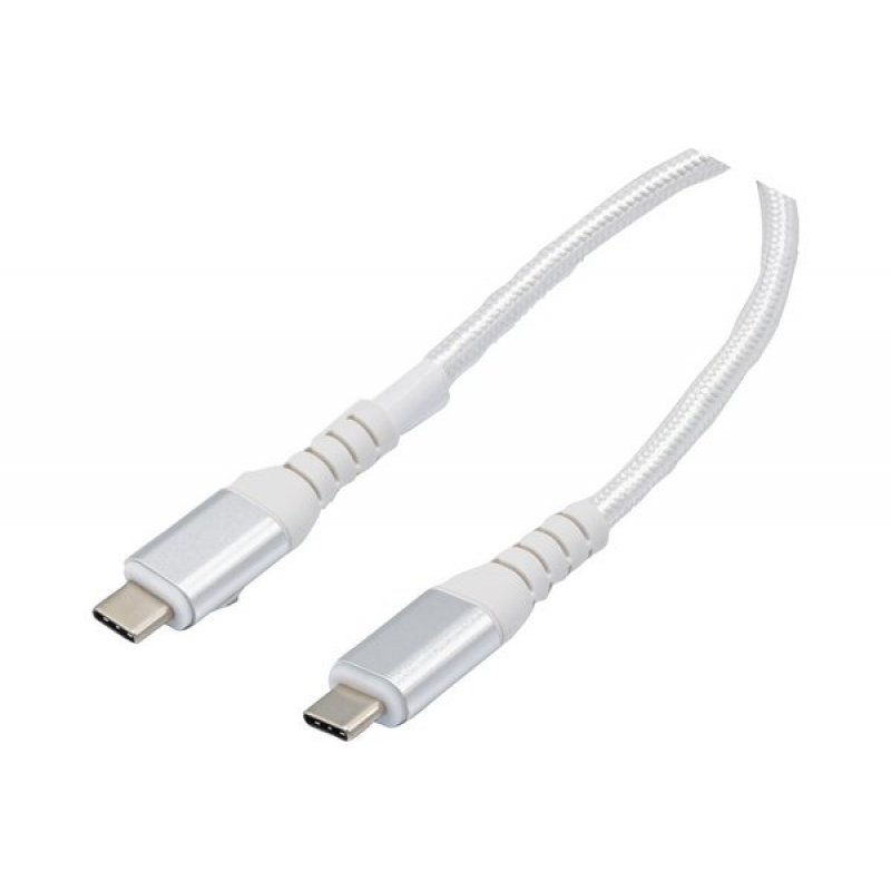 Eco- Friendly silver USB 3.2 Gen2 cord -1m