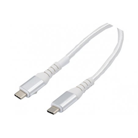 Eco- Friendly silver USB 3.2 Gen2 cord -1m