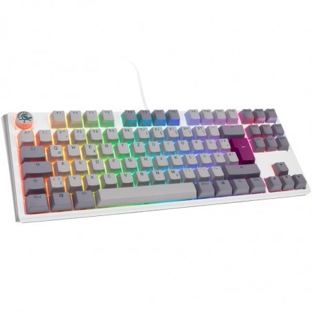 Ducky One 3 Mist Grey TKL Gaming Tastatur, RGB LED - MX-Brown