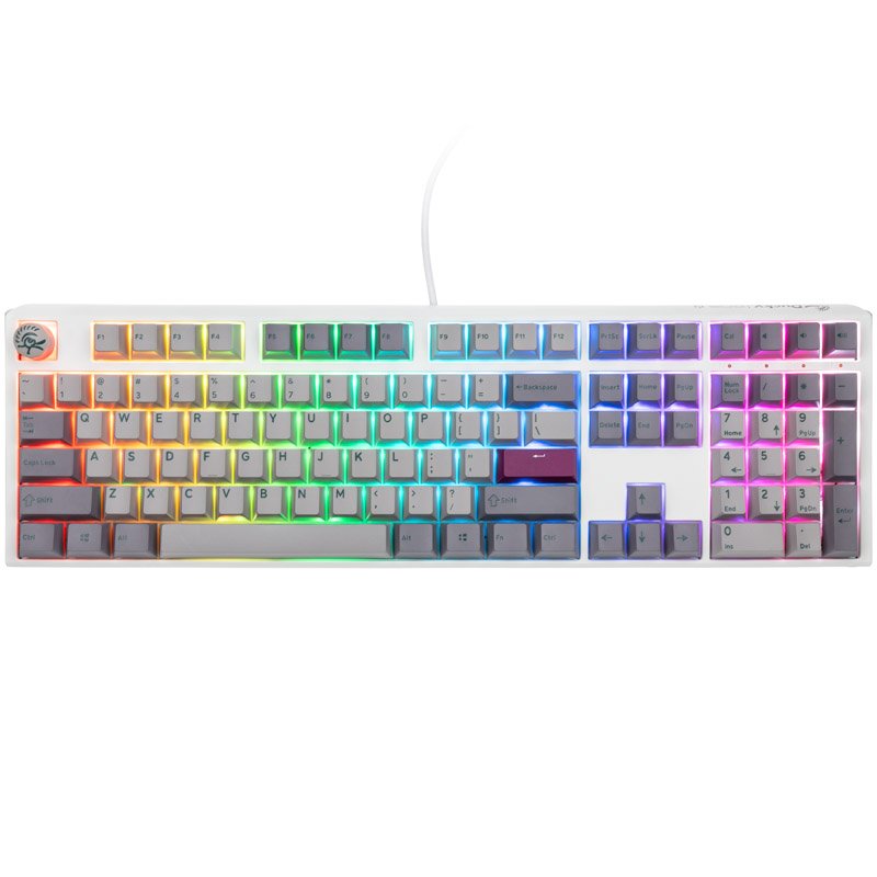 Ducky One 3 Mist Grey Gaming Tastatur, RGB LED - MX-Blue (US)