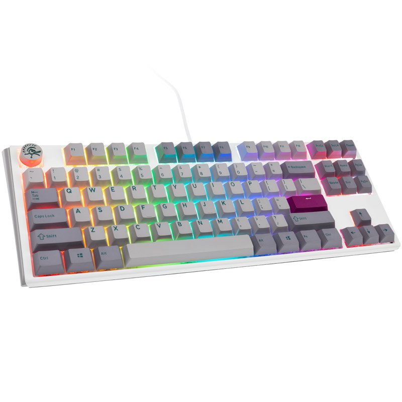 Ducky One 3 Mist Grey TKL Gaming Tastatur, RGB LED - MX-Blue (US)