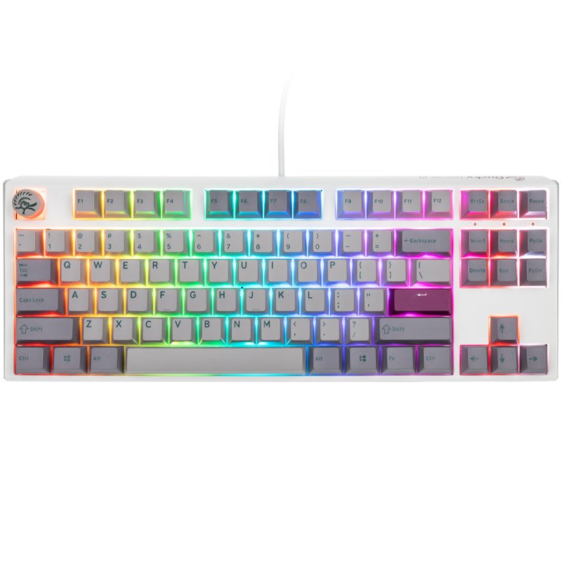 Ducky One 3 Mist Grey TKL Gaming Tastatur, RGB LED - MX-Silent-Red (US)