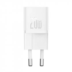 Mini wall charger Baseus GaN5 20W (white)