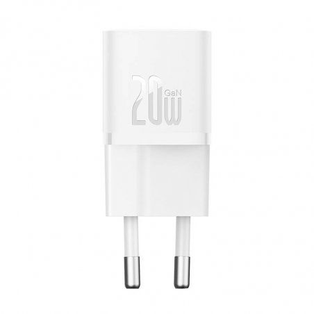 Mini wall charger Baseus GaN5 20W (white)
