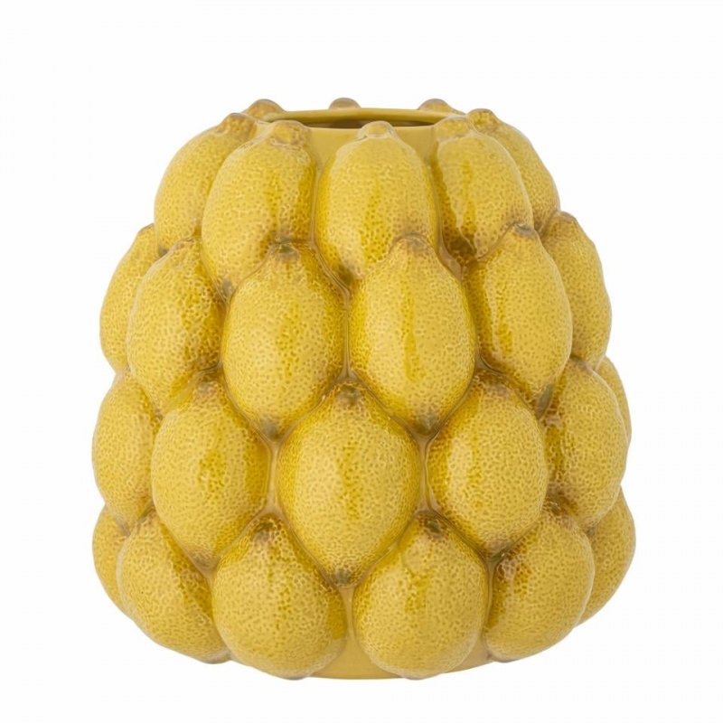 Bloomingville - Limone Vase, Yellow, Stoneware (82058576)