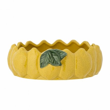 Bloomingville - Limone Serving Bowl, Yellow, Stoneware (82060168)