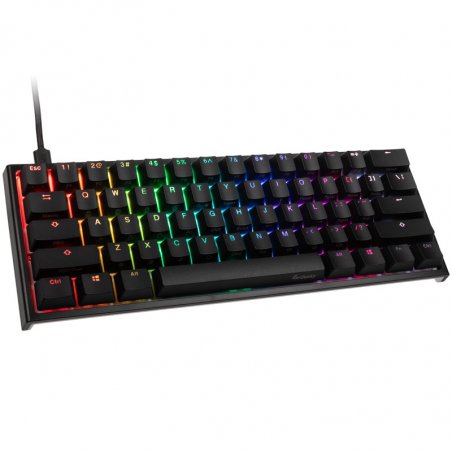 Ducky One 2 Mini Gaming Tastatur, MX-Blue, RGB-LED, schwarz (US)