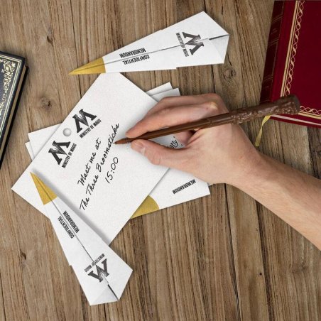 Harry Potter - Ensemble de mémos et stylo-bille en forme de baguette du Ministère de la Magie
