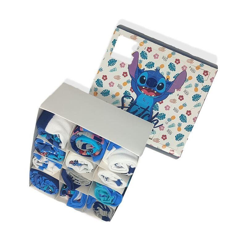 STITCH - Gift Box Calendrier - 12 Paires de Chaussettes (T 36-41)