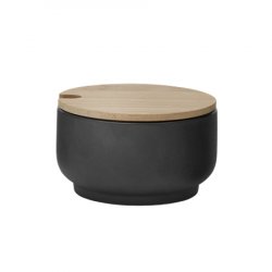 Stelton X-637 sugar bowl Black Stoneware