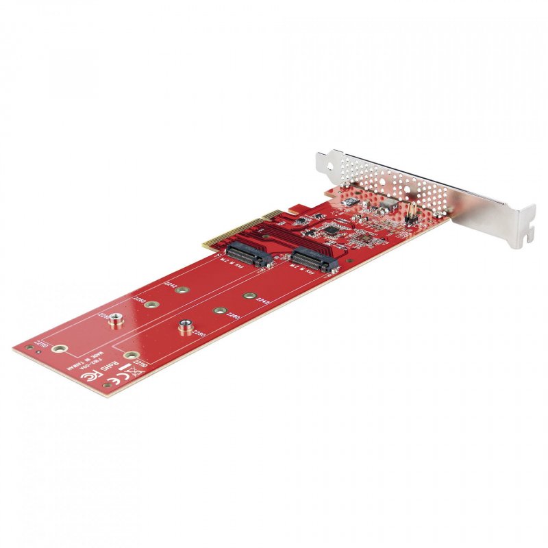 StarTech.com Adaptateur PCIe M.2 - PCIe x8/ x16 vers Double NVMe ou AHCI M.2 SSD - PCI Express 4.0, 7,8 Gbps par Disque,