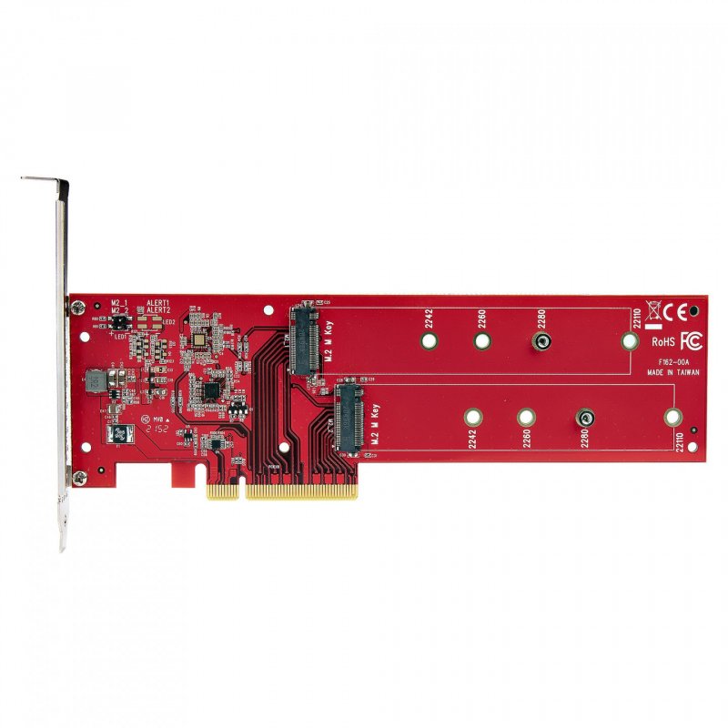 PCIE M.2 ADAPTER - PCIE X8X16 TO DUAL NVME M.2 SSD