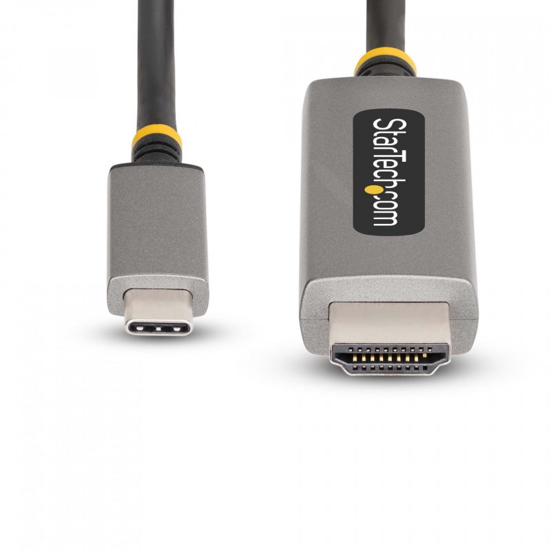 StarTech.com 6ft (2m) USB-C to HDMI Adapter Cable, 8K 60Hz, 4K 144Hz, HDR10, USB Type-C to HDMI 2.1 Video Converter Cabl