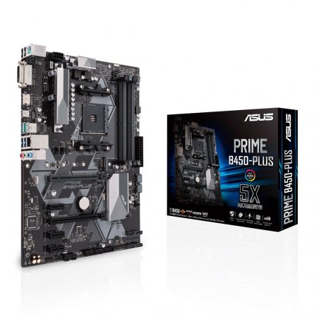 Carte mère ASUS compatible PRIME B450-Plus, AMD B450 - Sockel AM4