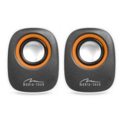Mediatech MT3137W haut-parleur Noir, Blanc Avec fil 6 W
