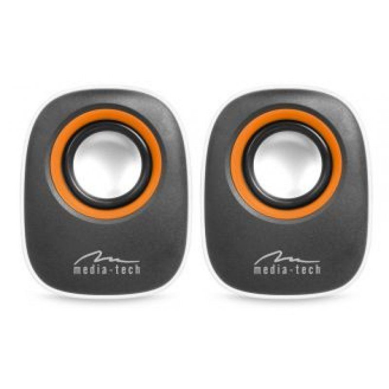 Mediatech MT3137W loudspeaker Black, White Wired 6 W