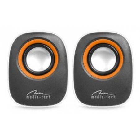 Mediatech MT3137W loudspeaker Black, White Wired 6 W