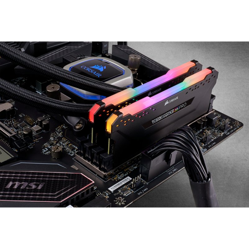 Corsair compatible Vengeance RGB Pro schwarz, DDR4-3200, CL16 - 16 GB Dual-Kit