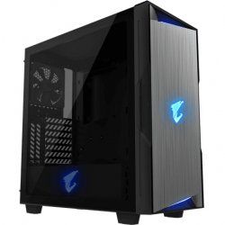 Boitier Moyen Tour ATX Gigabyte compatible Aorus C300G RGB avec panneau vitré (Noir)